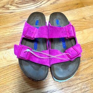 Birkenstock Arizona Fuchsia Tulip Pink Sandals